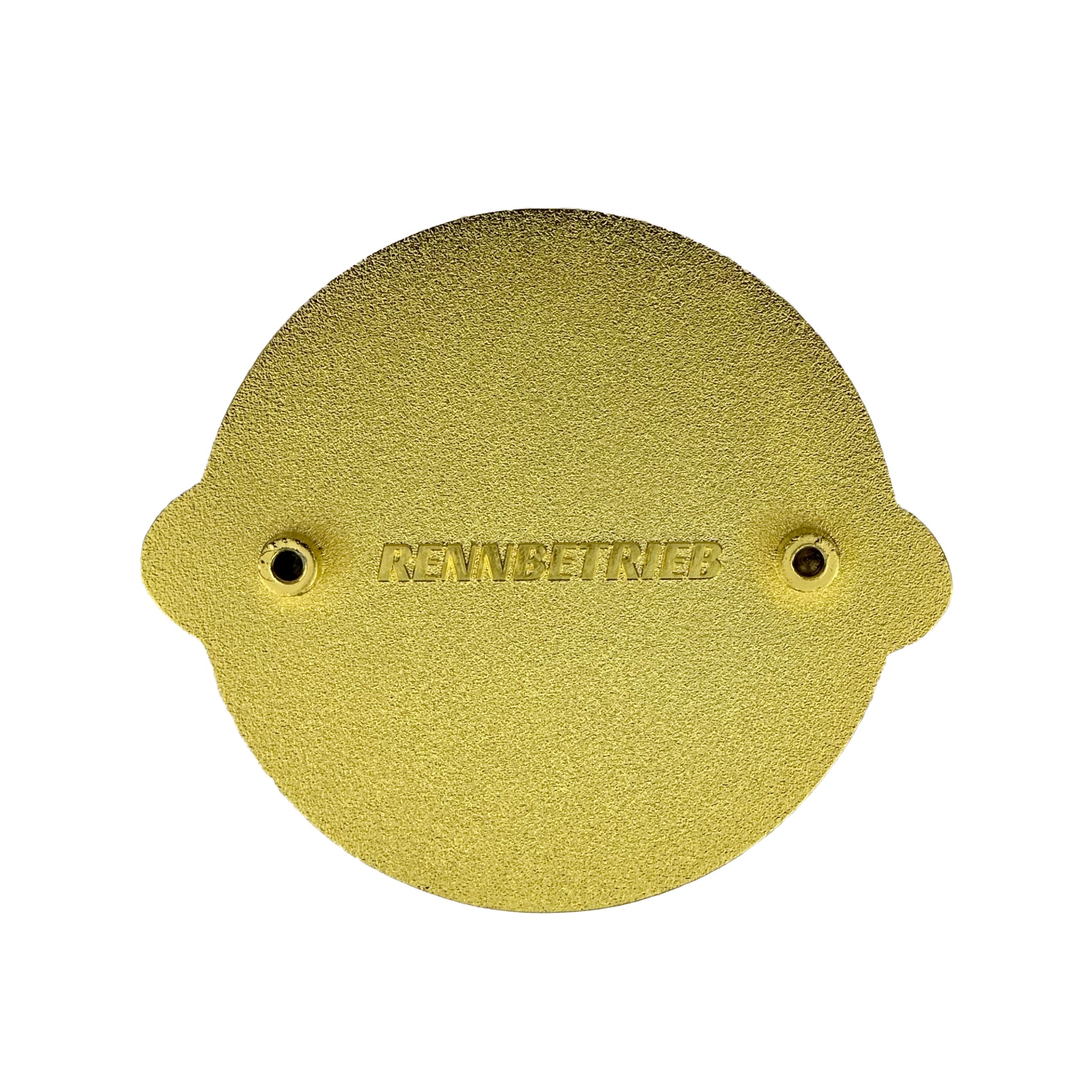 rennbetrieb enamel grill badge porsche 60th anniversary gold backside