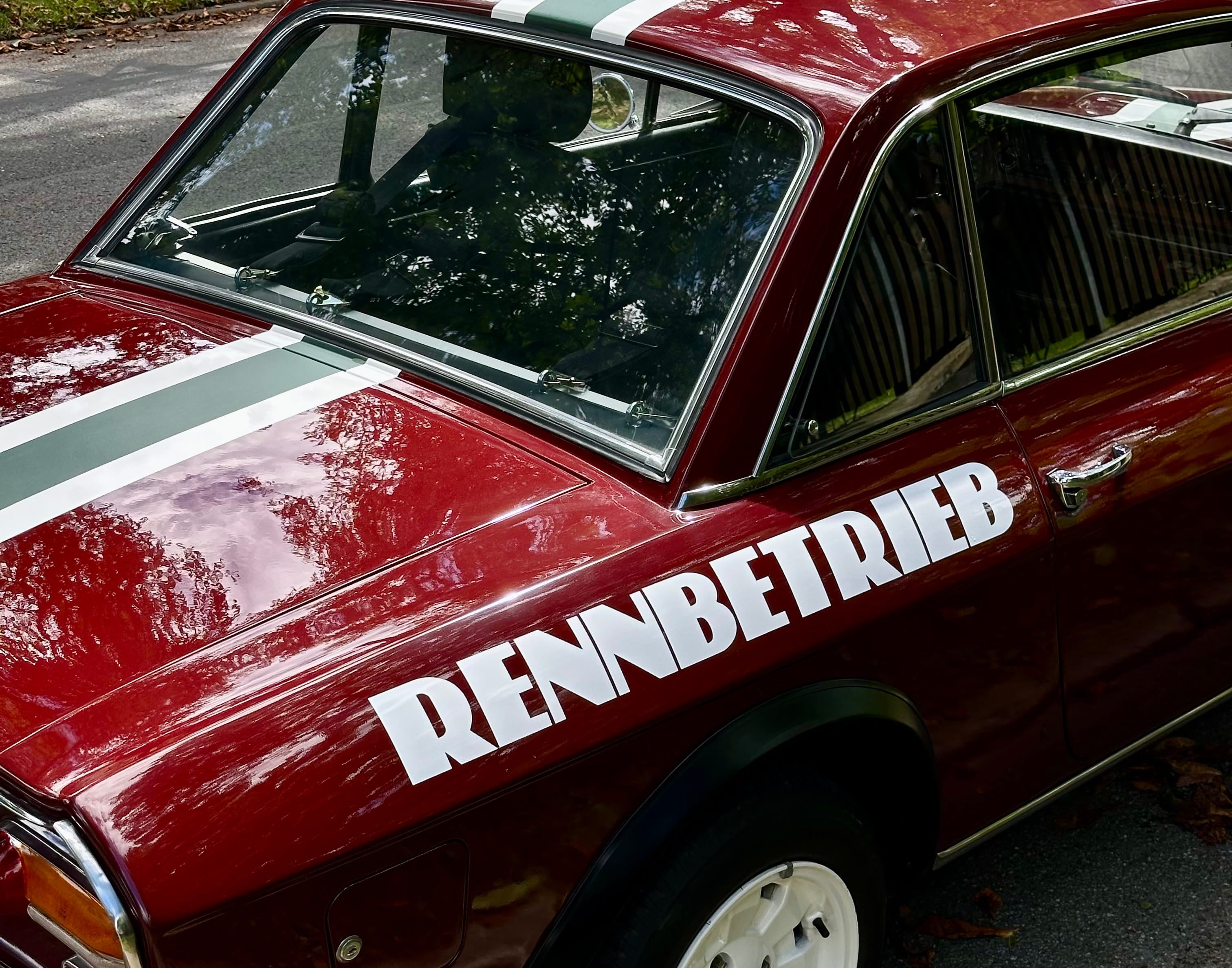 rennbetrieb vinyl sticker on lancia fulvia
