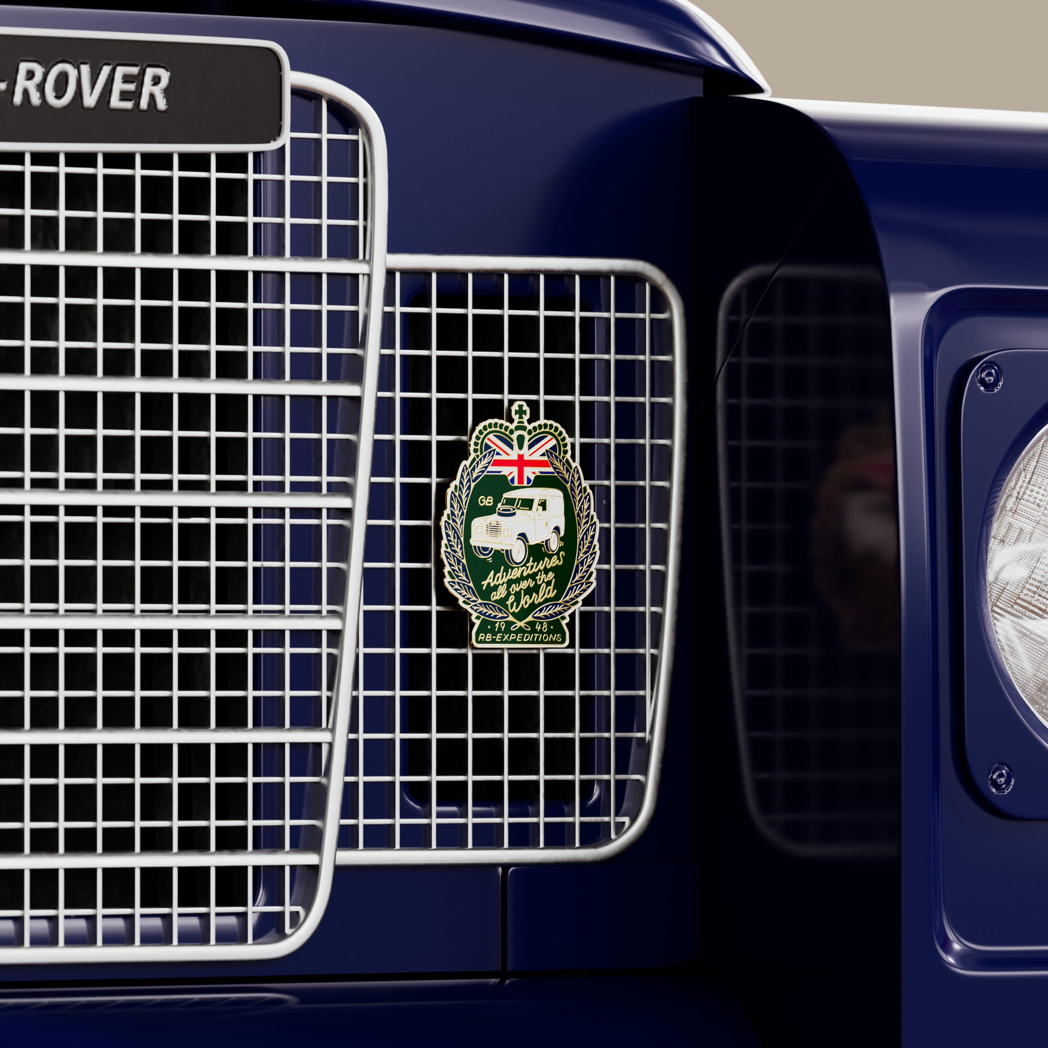 land rover grill badge