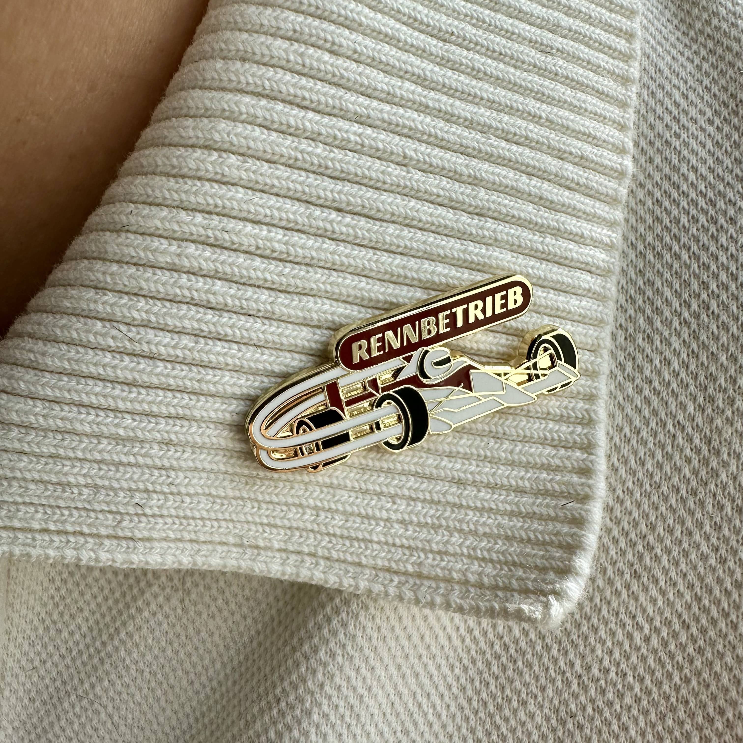 rennbetrieb historic grand prix enamel lapel pin