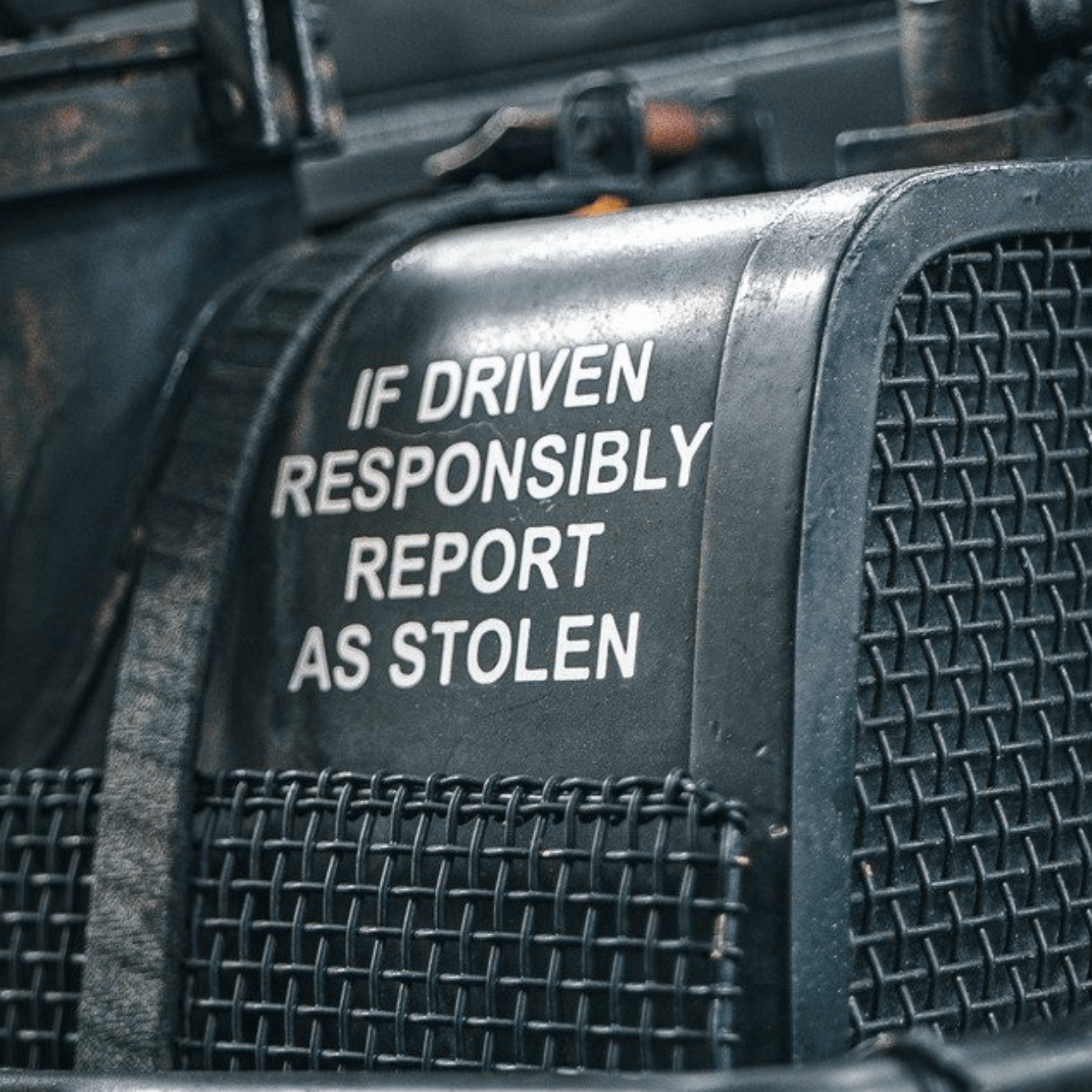 rennbetrieb sticker if driven responsibly report as stolen