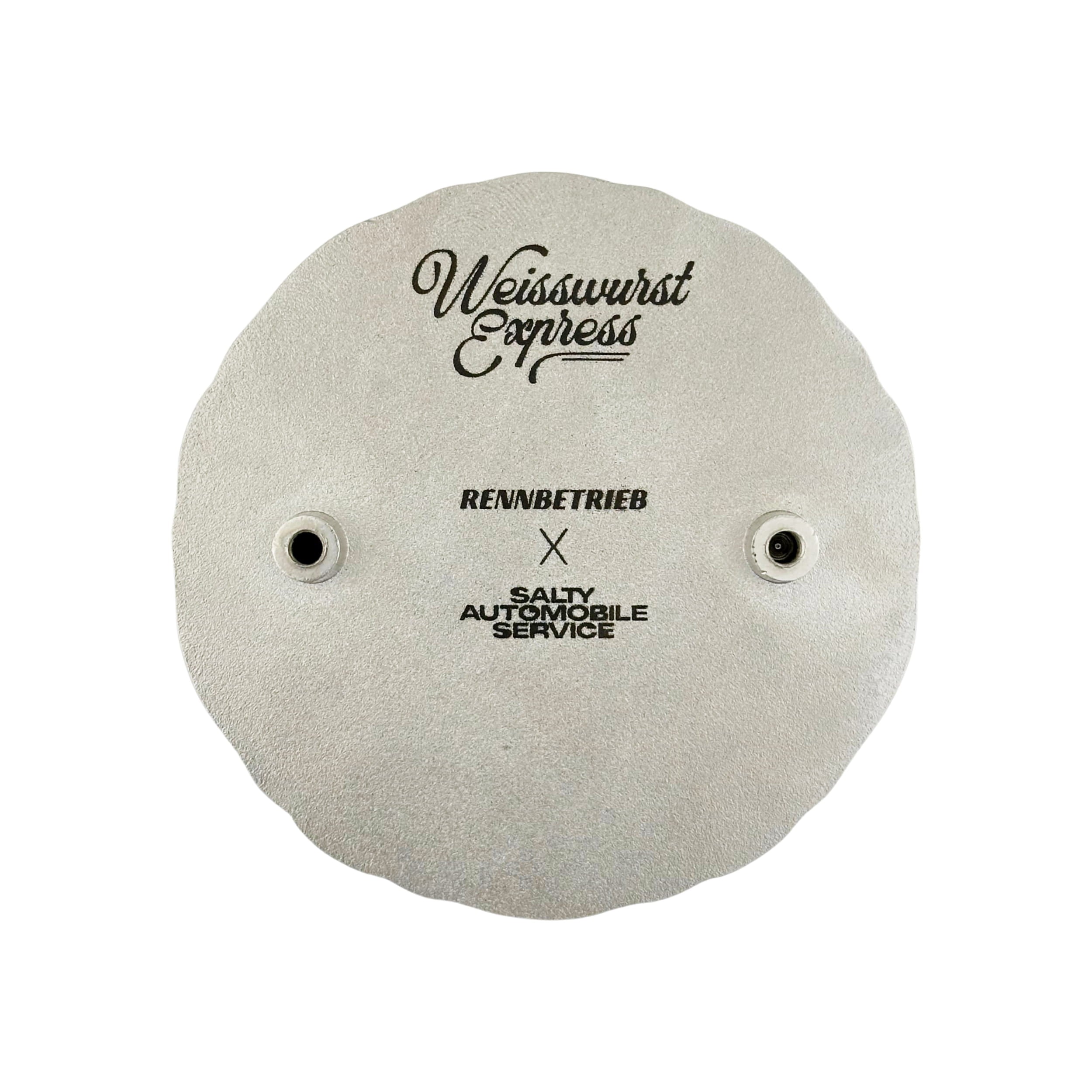 rennbetrieb bmw enamel car grill badge weisswurst express