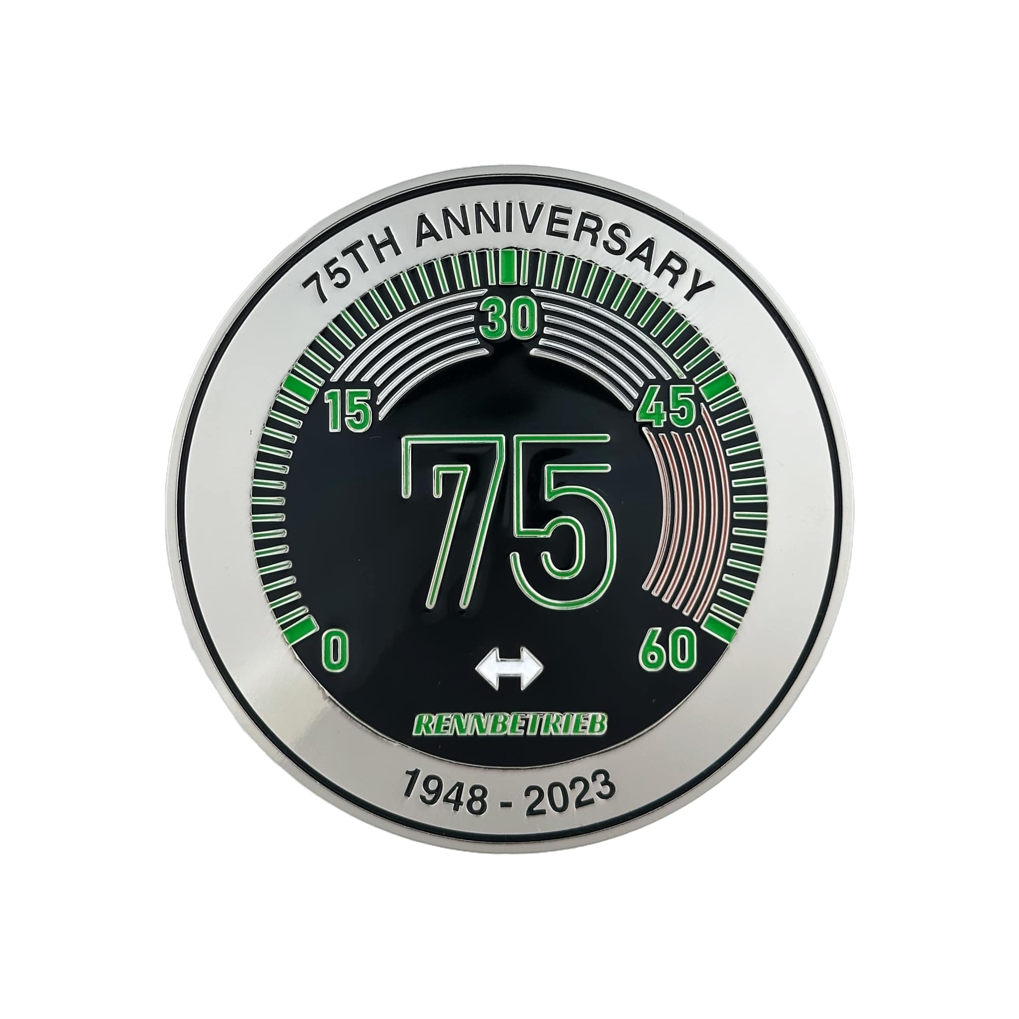 enamel car grill badge porsche 75 anniversary 