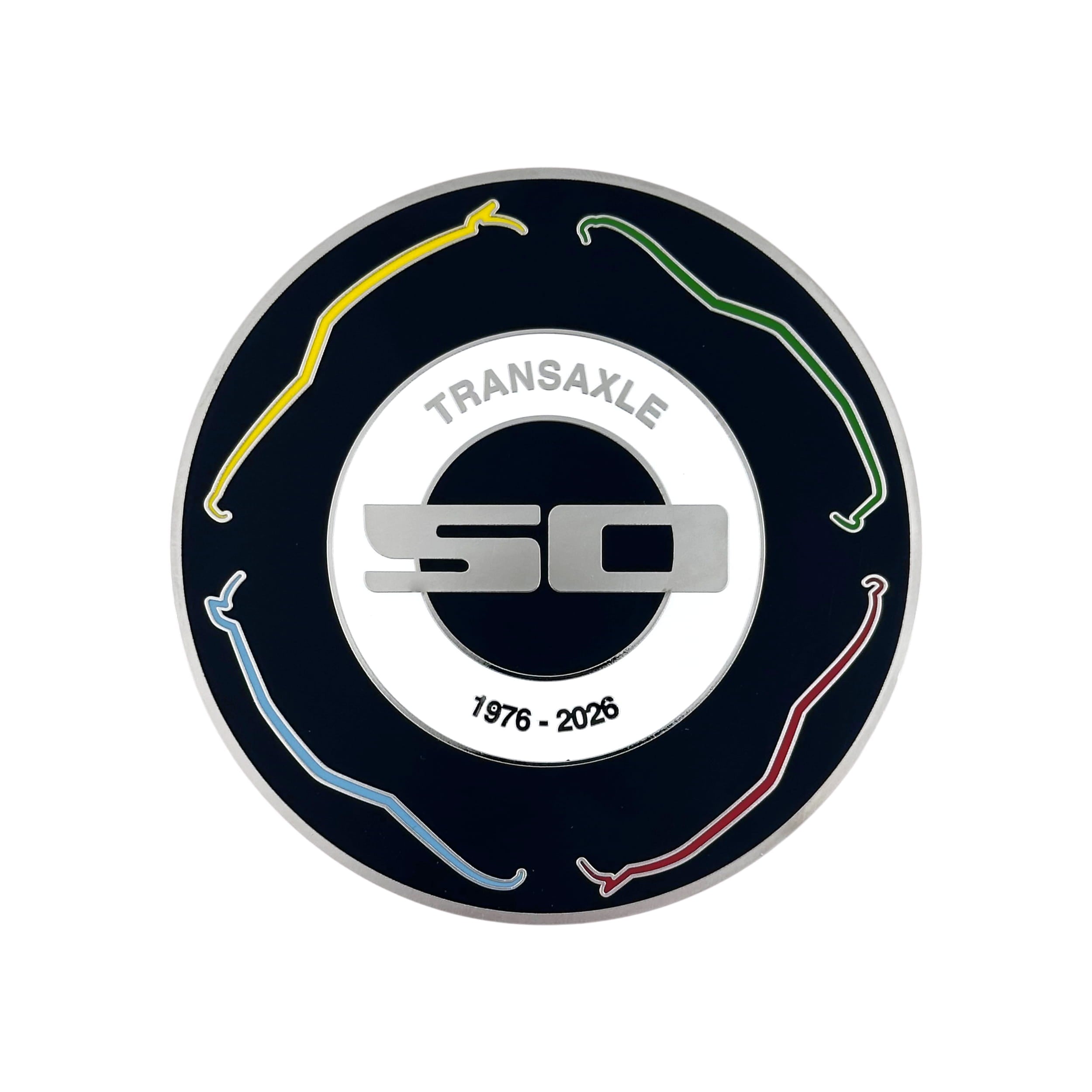 porsche transaxle 50th anniversary grill badge