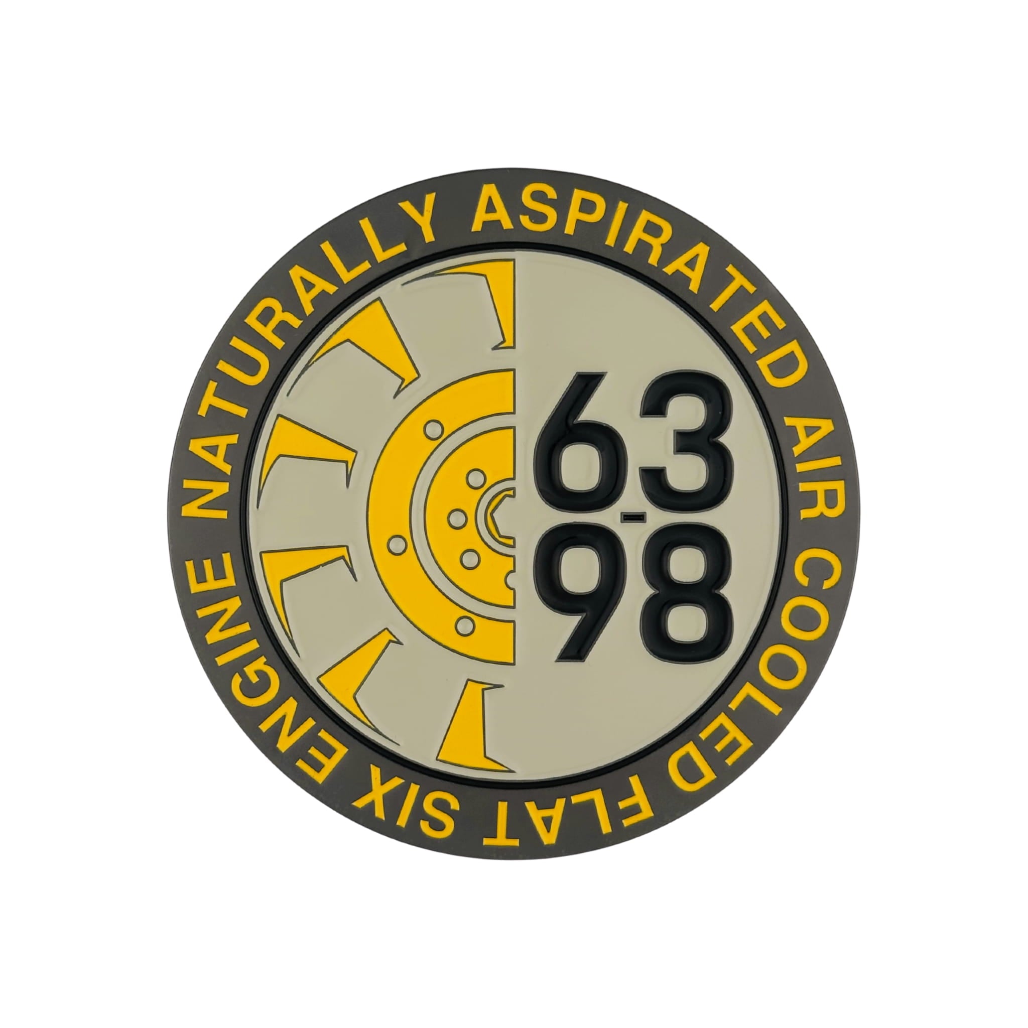 enamel car grill badge porsche flat six rennbetrieb air cooled