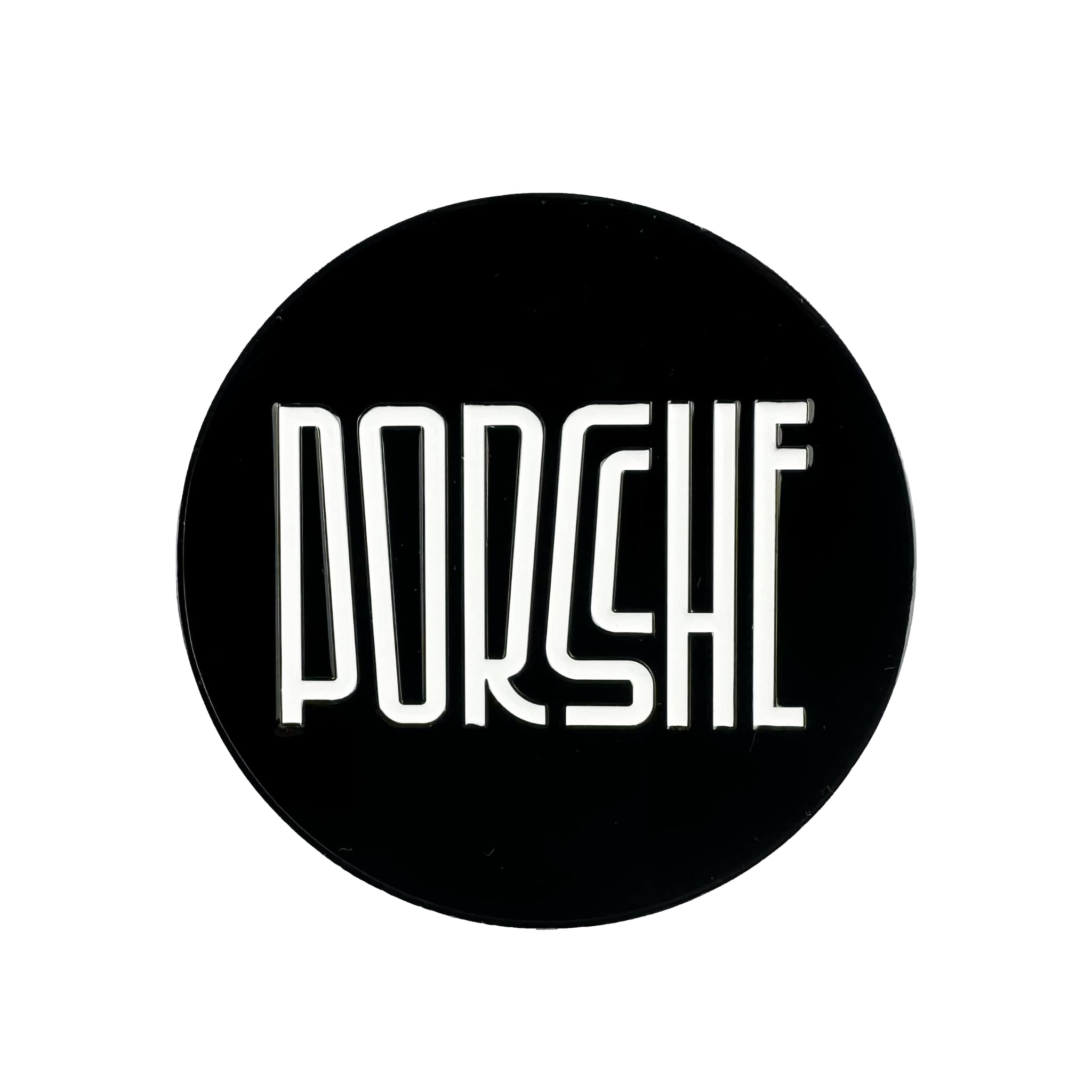 rennbetrieb black enamel badge porsche