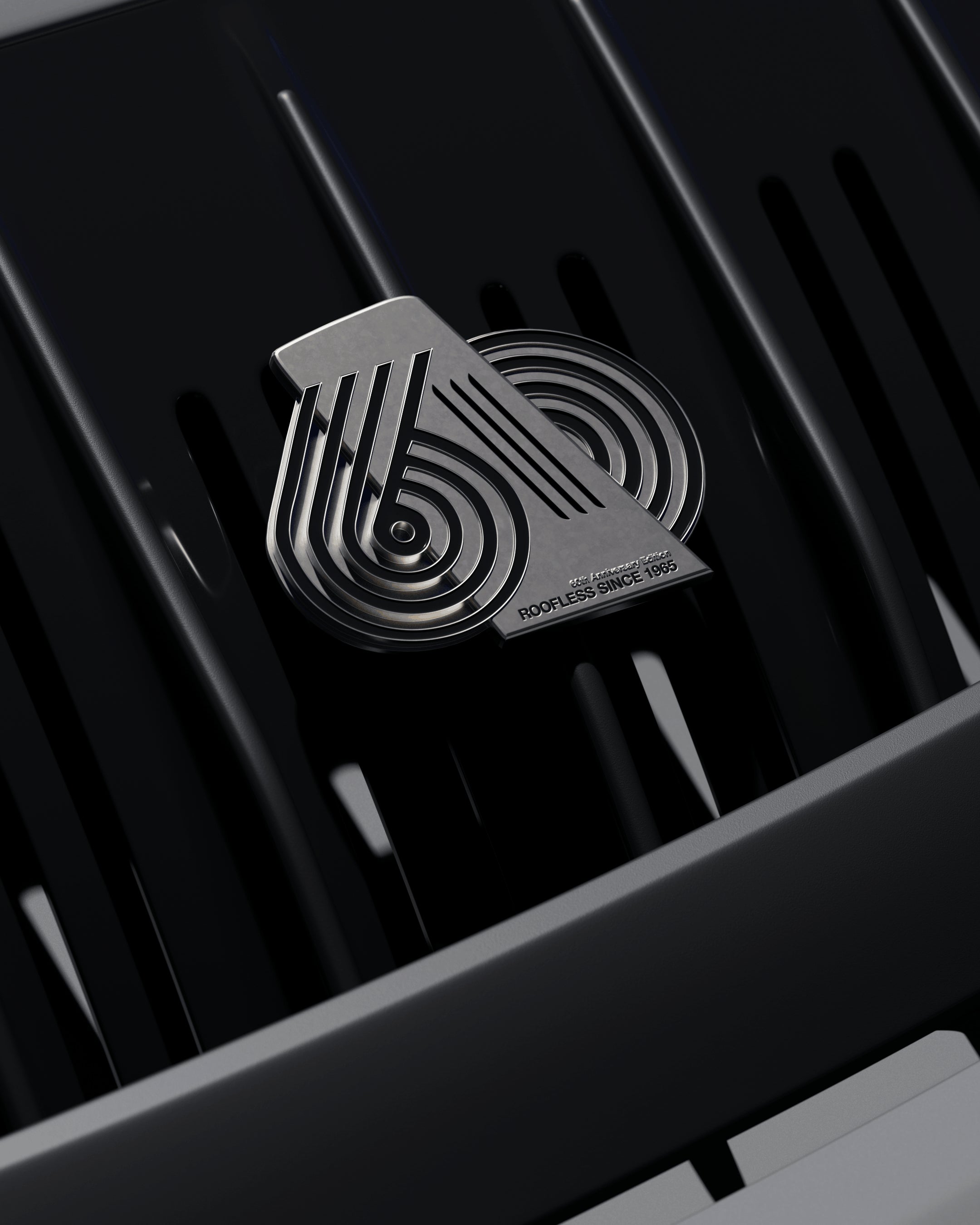 rennbetrieb porsche targa 60th anniversary enamel grill badge