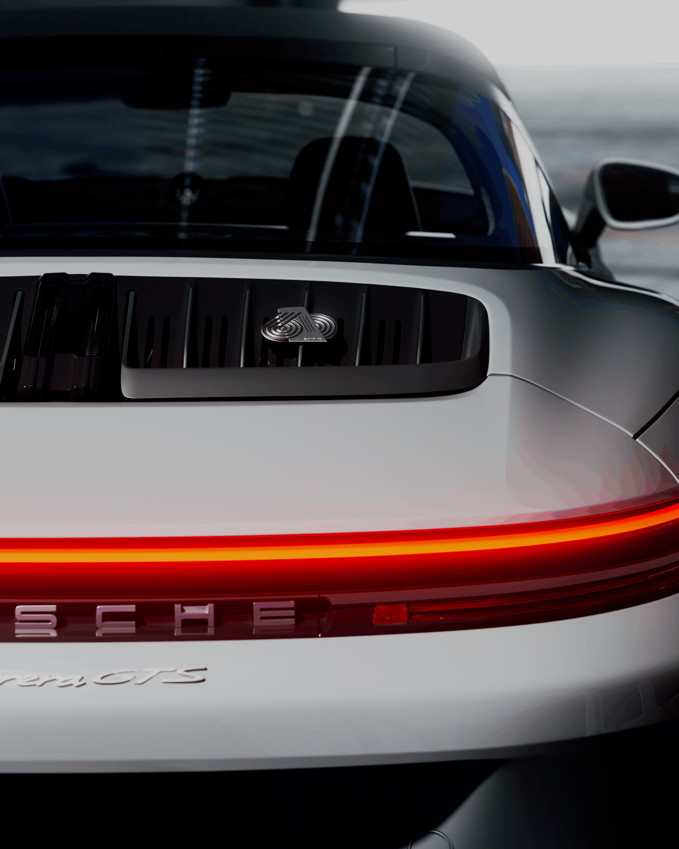 rennbetrieb porsche targa 60th anniversary enamel grill badge