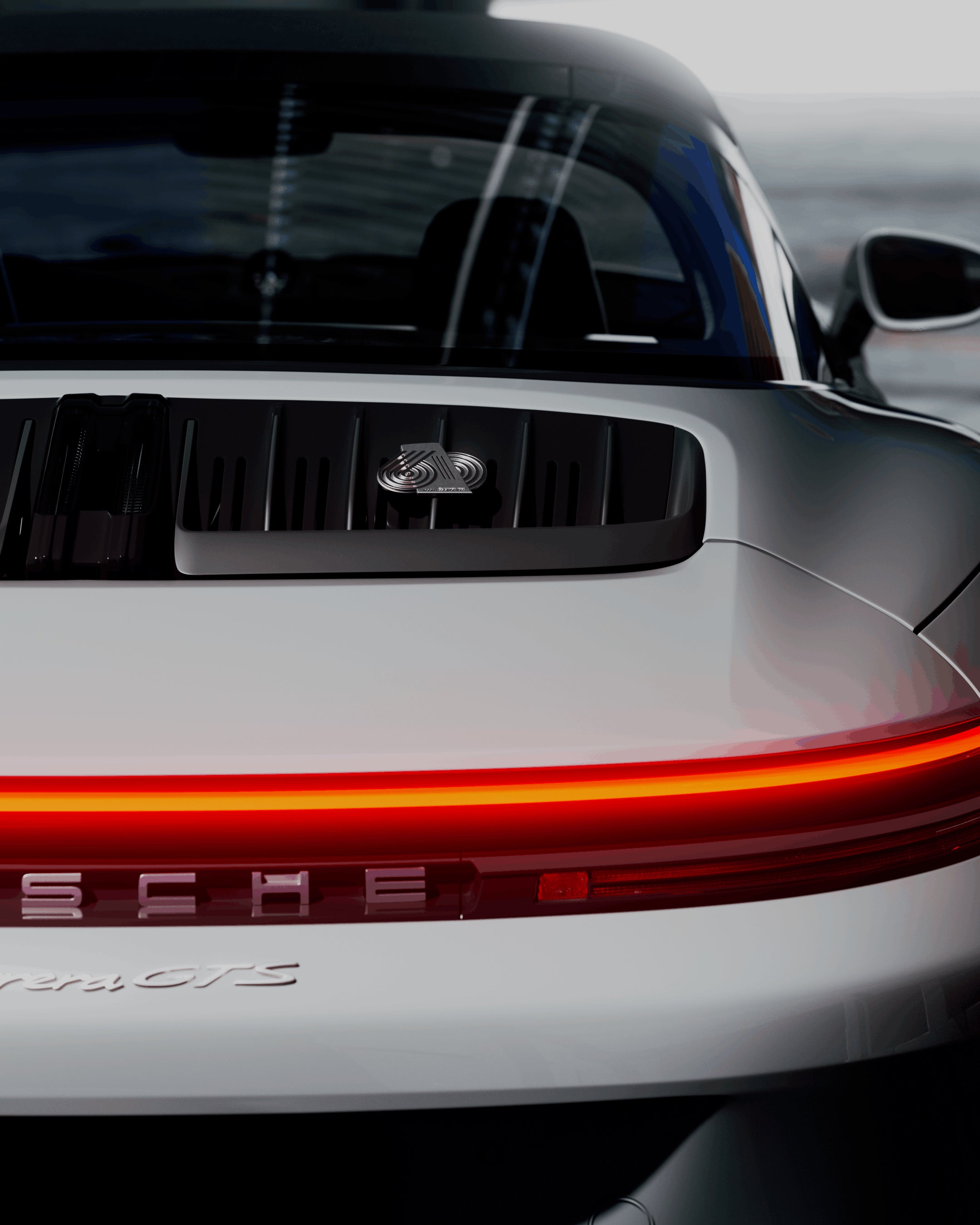 rennbetrieb porsche targa 60th anniversary enamel grill badge