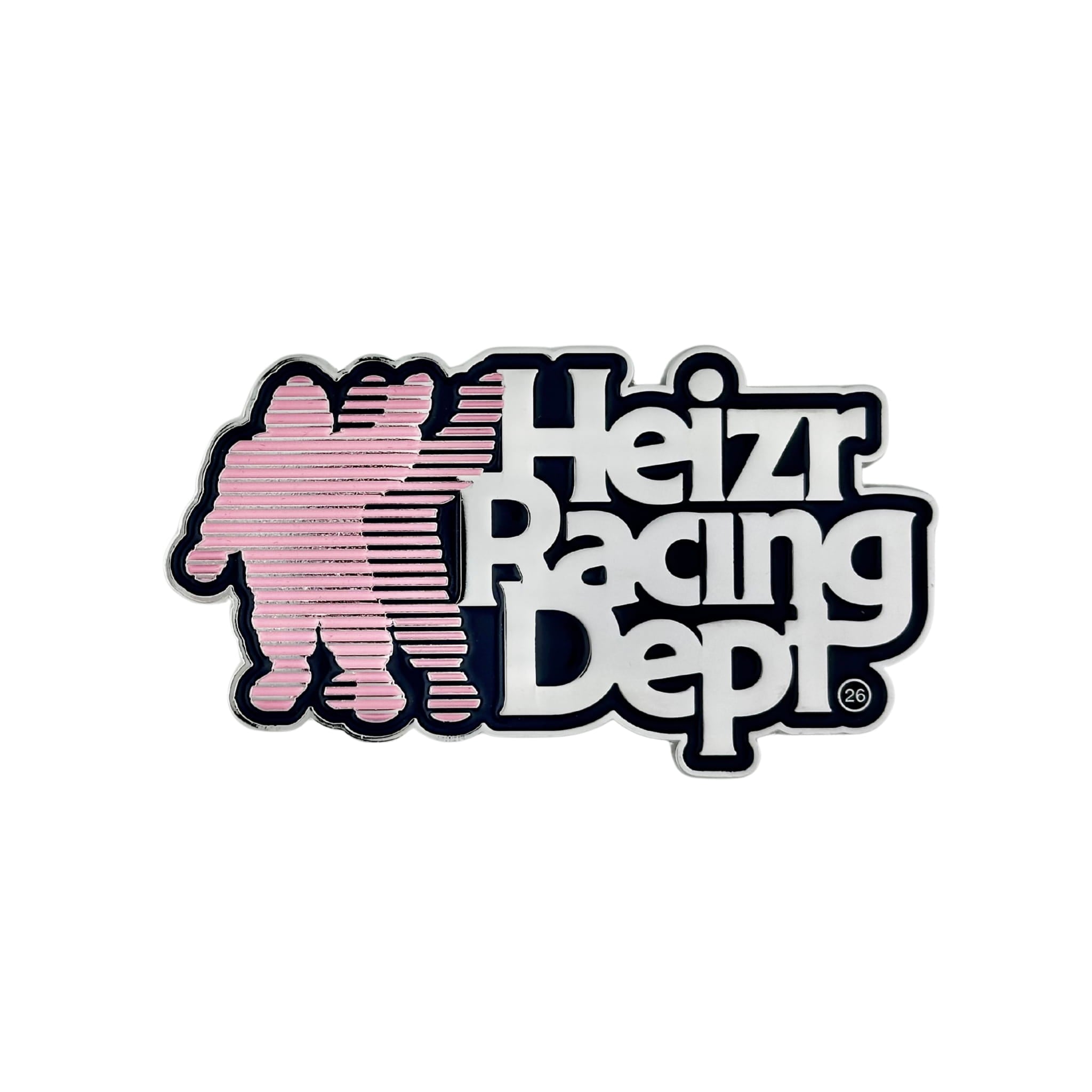 rennbetrieb heizr club racing dept enamel grill badge 